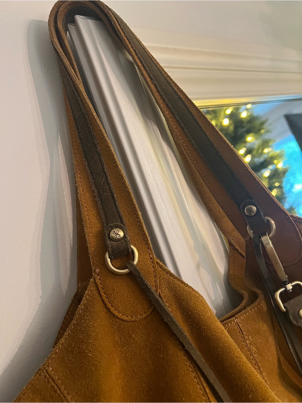 HOBO Two-Tone Suede & Leather Hobo bag - Picture 9 of 13